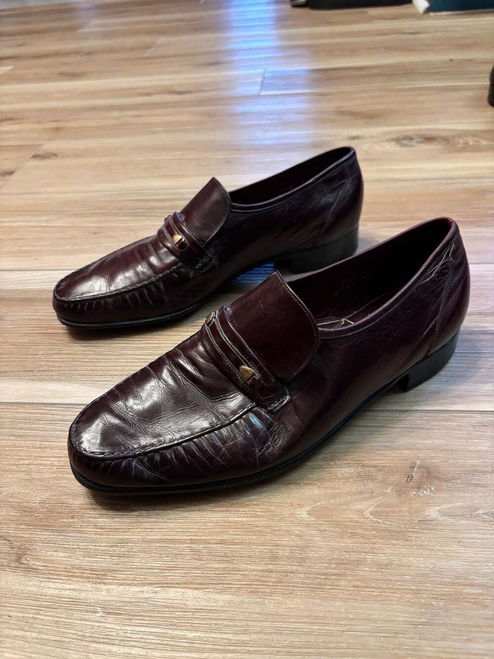 Florsheim Royal Imperial Burgundy Leather Bit Loafer Dress Shoes
